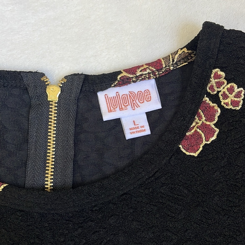 LuLaRoe Amelia Women’s Elegant Fit & Flare Dress Size Large - Picture 5 of 8